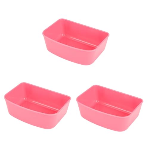 FewNvWa 3 Teile Fressnäpfe für Katzen und Hunde in der Transportbox, Rosa