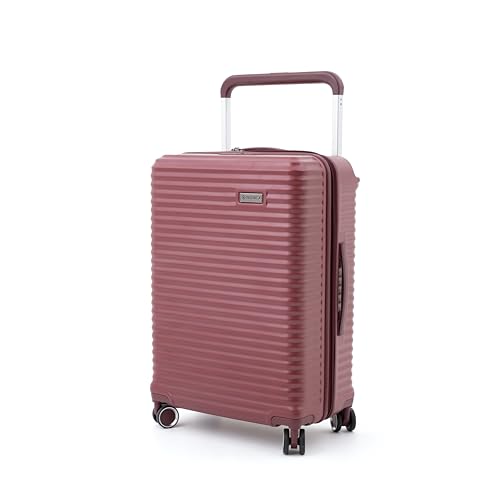 Image of NOVEX Robo Check-in Size Hard Luggage | Unbreakable Polycarbonate Suitcase with 8 Smooth Spinner Wheels, TSA Lock, Anti-Theft Zipper, Lightweight Durable Travel Trolley with 5-Year Warranty - Maroon