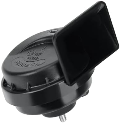 SEINECA Car Single Horn Loud Waterproof 12V High Tone Snail Electric Horn for Motorcycle Pickup RV SUV MPV Van Electric scooter. (Black High)…