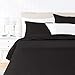 Produktbild AmazonBasics - Bettwäsche-Set, Satin - 155 x 220 cm / 80 x 80 cm x 2, Schwarz