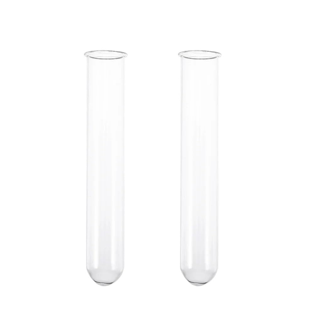 Labor-Reagenzgläser Reagenzglas mit verdickter, gewellter Rohröffnung, Außendurchmesser 40 mm, 225 lang, umgedrehtes aus Borosilikatglas rundem Boden, 1 Stück