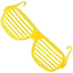 Persianas Amarillas Ailan Gafas de sol plegables y cómodas con persiana de gran aplicación, gafas de sol con persiana de plástico, amarillo, tamaño libre