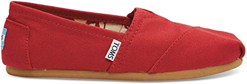 TOMS Women's Classic Core Alpargata Slip-On, Red Canvas, 7.5 M US