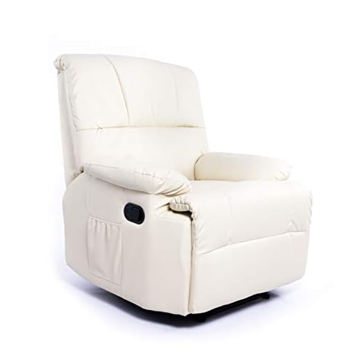 Imperial Confort Sillón Relax con Reclinación Manual Y Masajes, Crema, Talla Unica