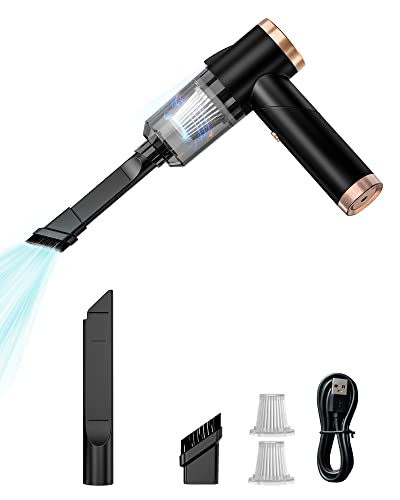 Tipcoo Car Vacuum Wireless Handheld Car Vacuum Cleaner with LED Light 9000PA Suction...