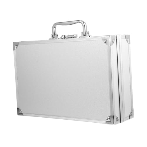 Portable Aluminum Alloy Storage Box Tool Boxes for Boys and Girls Compact Briefcase Microphone Holder Aluminum Carry Case