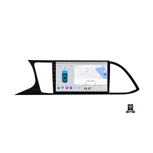 JHYUUKAU Autoradio Carplay Wireless Auto Radio 9 Zoll Android 14 Kompatibel Mit Seat Leon 2012~2018 Octa Core 2+32G Mit Bluetooth GPS RDS Navi 4G WiFi FM Lenkradsteuerung,C20 Pro