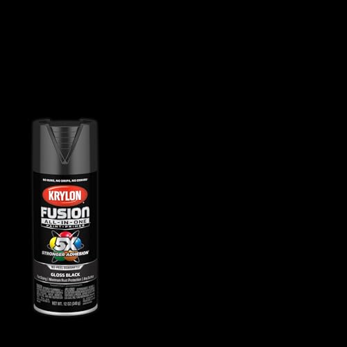 Krylon K02702007 Fusion All-in-One Spray Paint, Black