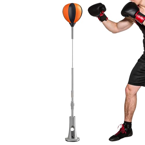Saco De Boxeo con Soporte, Equipo De Entrenamiento con Base De Succión Y Altura Ajustable, Equipo De Entrenamiento De Boxeo, Saco De Pie para Adultos, Niños Y Adolescentes