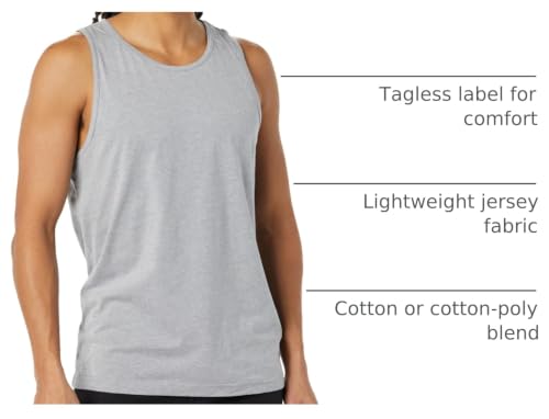 Image of Amazon Essentials Men's Regular-Fit Sleeveless Tank Tops