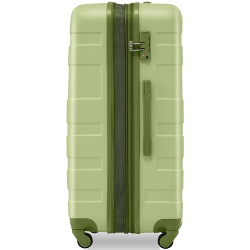 Luggage Sets New Model Expandable ABS Hardshell 3pcs Clearance Luggage Hardside Lightweight Suitcase Sets Spinner Wheels Suitcase with TSA Lock 20''24''28''(Light Green)4