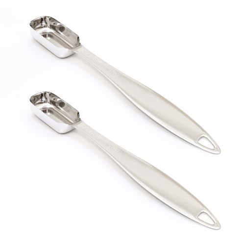 BERYLER 2PCS 3/4Teaspoon (3.75ml) Single Measuring Spoon, Individual Stainless Steel Long Handle Measure Tablespoon Only