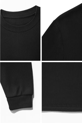 Stacy Adams Men's Long Sleeve Rib Crew Neck T-Shirts 6