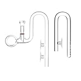 JARDLI Mini Lily Pipe Set Spin Outflow with Surface Skimmer and Inflow for Nano Long Shallow Tanks (13mm for 1/2'' i.d. (12/16mm) tubing)