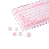 KiiBOOM Cute Cat Keycaps Set, Mao Profile, PBT/PC Keycap for MX Switches Mechanical Keyboard, Compatible with 60%, 65%, 75%, TKL, 96%, Full-Sized Layout (Mewsic)