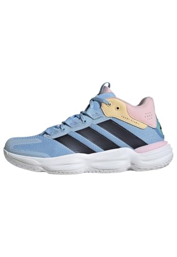 adidas Women's Court Stabil para Pista Cubierta, Blue/Bright Royal/Team Solar Orange