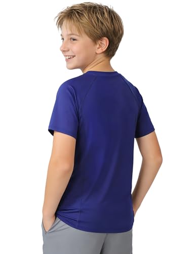 Image of Somaibo Boys Compression Shirt Athletic Football Short Sleeve for Kids | Youth Basketball Baseball Undershirts Quick Dry Sports Base Layer T-Shirt