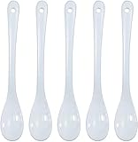 10 Pieces 5'' Long Ceramic Spoons Egg Spoons Stir Bar Tea spoon Teaspoons for Coffee, Tea, Yogurt,...