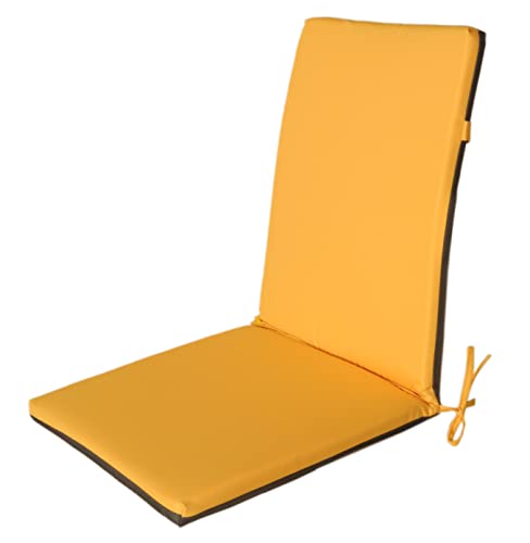 Atout Ciel - Cojín para Silla de Exterior (90 x 40 cm, 4 Variantes, Color Amarillo/Antracita