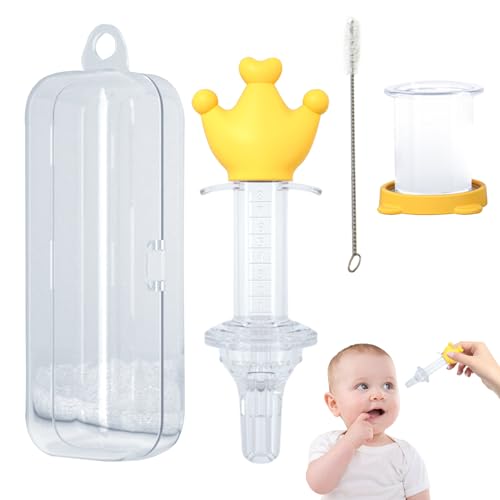 Dispensador de medicamentos para bebés,Jeringa de medicamentos para bebés - Linda jeringa y dispensador oral para bebé - Chupete medicinal para recién nacidos, utensilios de alimentación para Teksome