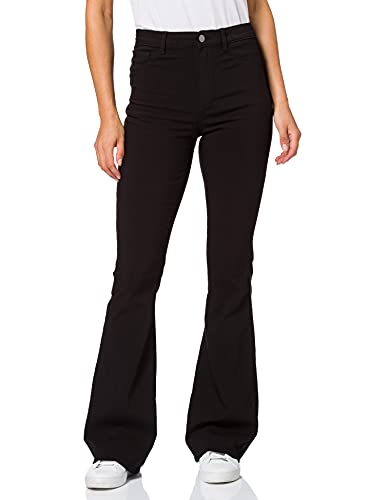 PIECES Damen Pchighskin Flared Pant BLC Noos Bc Freizeithose, Schwarz, M EU