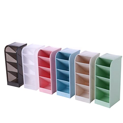Pot à crayons de bureau rose : organiseur 8 compartiments - 7