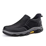UPIShi Herren-Schlupfschuhe, freihändig, wasserdicht, Arbeitsschuhe, Leder...