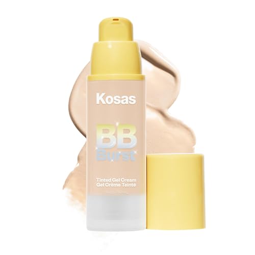 Kosas BB Burst Tinted Face Gel Cream - Supports Healthy Collagen, Smoothes Skin, Hydrates & Moisturizes - Lightweight Buildable 