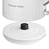 Russell Hobbs Wasserkocher [1,7L 2400W] Eden Weiß, Edelstahlakzente (herausnehmbarer Kalkfilter, Deckelöffnung per Knopfdruck, Wasserstandsanzeige, leuchtender Schalter, BPA frei) Teekocher 27360-70