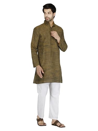 Image of Men's Khadie Cotton Relaxed Straight Kurta