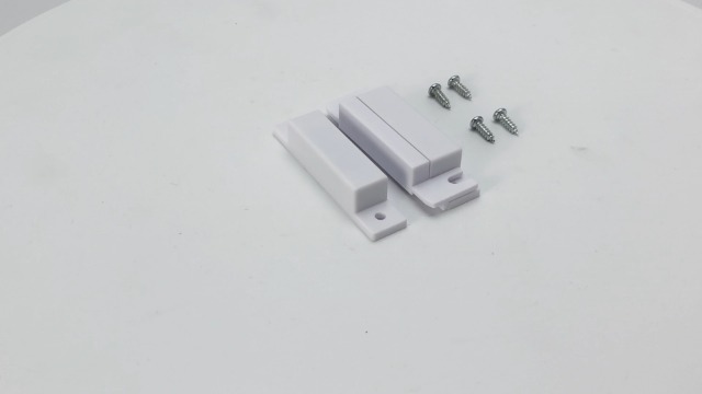 QWORK MC-31 Wired Surface-Mounted NC Magnetic Door Window Contact Sensor Alarm Reed Switch, White, Pack of 5 with 20 Screws