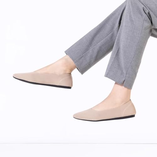 Image of Frank Mully Womens Pointed Toe Flats Knit Dress Shoes Comfort Women Shoes Softable