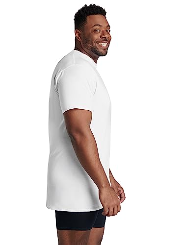 Fruit of the Loom Men's 3-Pack Breathable Crew T-Shirt, White Ice - Tall Sizes, 2X-Large3