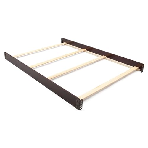 Image of Full-Size Conversion Kit Bed Rails Compatible with Delta Children Convertible Cribs - Solid Wood Rail #0050 - Toddler & Adult Bed Rail for Full-Size Beds - Baby Furniture (Textured Stone Grey - 1460)