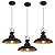 Haolaike Black Farmhouse Pendant Light,Blacks Pendant Lighting for Kitchen Island,Matte Black Hanging Lighting Fixture Over Sink for Dinning Room Bedroom Hallway,3 Packs