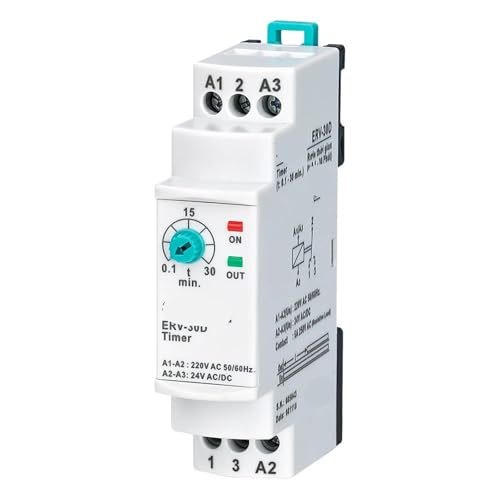 Relais temporisé électronique ERV-30D avec minuterie ajustable de 0.1 à 30 min