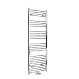 Hudson Reed Neva - Radiador Toallero 1600mm x 500mm con Acabado Cromado para Conexión Central