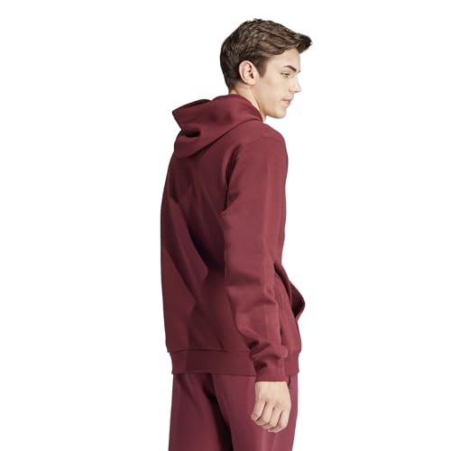 adidas Mens Essentials Fleece Hoodie Training Athletic Outerwear Casual Pockets - Red - Size 2XLT4