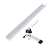 Price comparison product image T-Slot Track, Fydun T-Rail Miter Rail Slot Straight Edge Metal Quick Release clamp Set (T-Rail + Plate Set) for a Series of retaining Clips