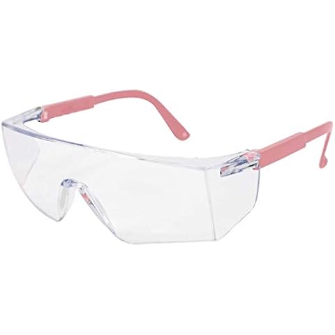 ZAYAAN HEALTH Boxer Safety Glasses | Light Weight, Frameless Eye Protection, Clear Lens Pink Temple, Anti-Scratch, Anti-Fog, PINK (1 PAIR) Cover