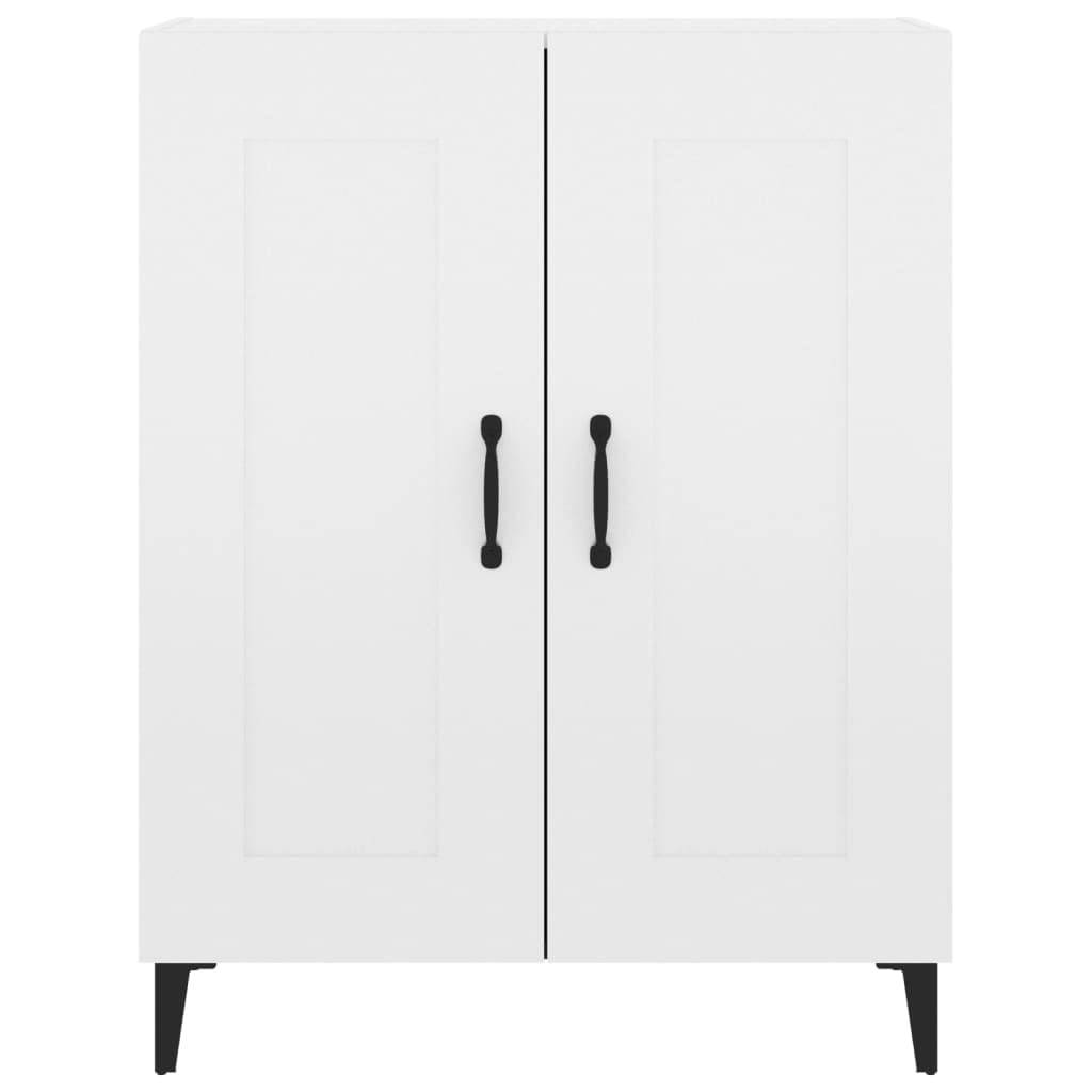 Credenza,Mobiletto Multiuso Madie moderne soggiorno Con scomparti Per Sala da Pranzo Salotto Corridoio Cucina 69,5x34x90 cm in Legno Multistrato Bianco Lucido