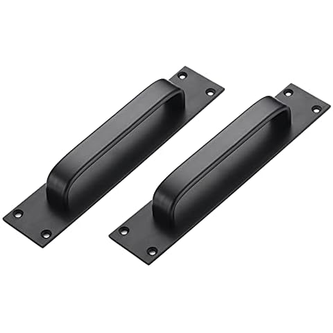 Xiyaxin Aluminum Alloy Door Handle, Total Length 7.87 inches, Width 1.57 inches, Hole spacing 7 inches， Black Cover