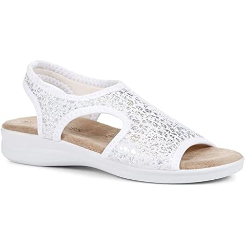 Pavers White Pull-On Sandals for Women Cover