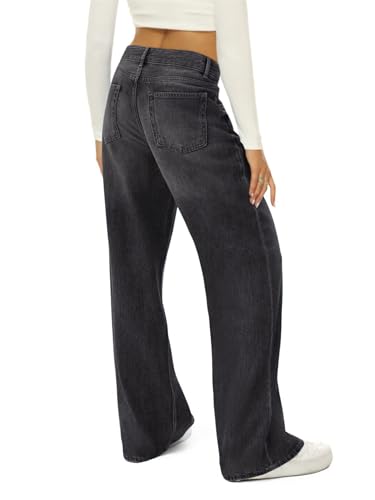 Wide Leg Jeans for Women High Waisted Straight Stretch Casual Fashion Loose Denim Pants with Pockets3