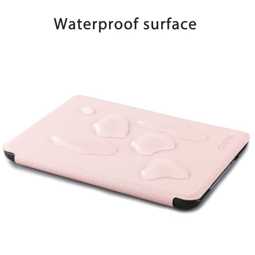Image of CoBak Case for Kindle Paperwhite 12th Gen 2024 (7 inch) & Colorsoft Signature Edition - All New PU Leather Cover with Auto Sleep Wake Feature for Paperwhite Signature 2024 Released, Flesh Pink