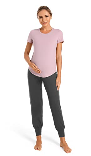 Image of V VOCNI Women's Maternity Joggers Pants Pregnancy Sweatpants
