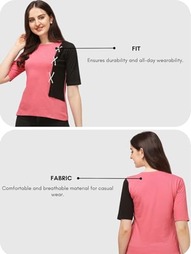 Image of Leriya Fashion Women's Solid Regular Fit T-Shirt