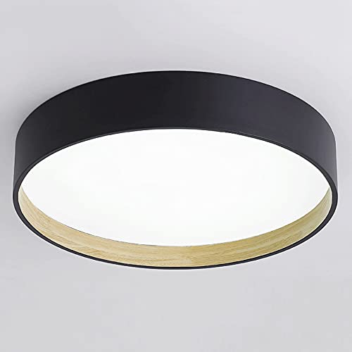 Plafonnier LED moderne 36W bois pour salon et chambre
