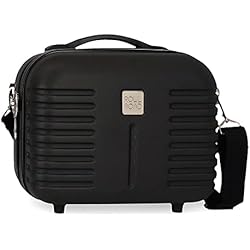 Maletas Con Ruedas Precios ROLL ROAD India, Neceser ABS Adaptable Unisex Adulto, Negro (Black), Media