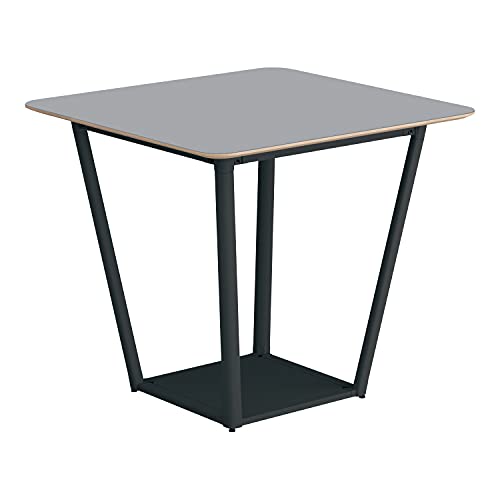 【メーカー配送・設置・組立】コクヨ ミーティングテーブル リージョン 正方形 ボックス脚 ミドルハイテーブル 幅105×奥行105×高さ90.2cm リノリウム天板 ペブル 脚ブラック LT-RG1010MHE6AF75